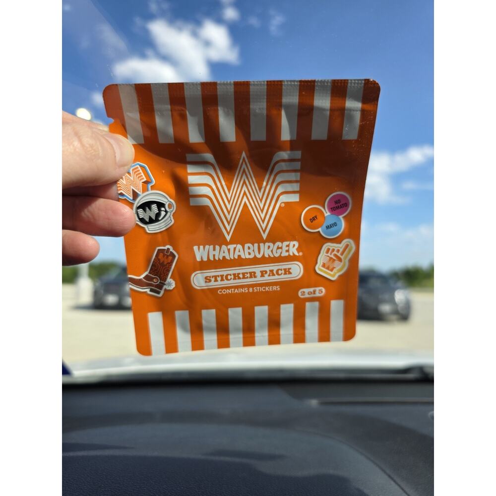 Whataburger Sticker Pack 2 of 5 Collectible 2026 Kids Meal Toy 8 Stickers Sealed